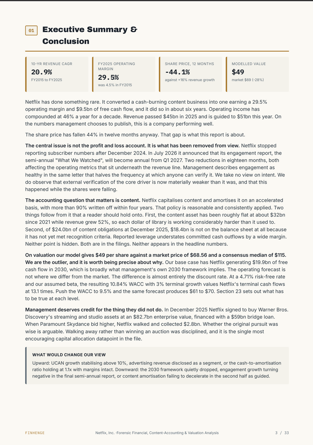 Netflix (NFLX) Forensic & Valuation Analysis — 33-Page Report